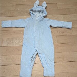 Lively Light Blue Kids One Piece with Ear Details